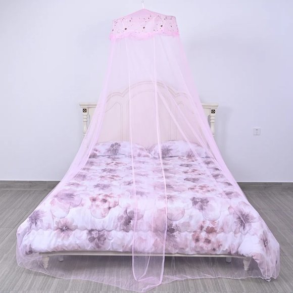 NIP Girls Pink Mosquito Bed Canopy 98.42 inches (Length) x 23.62 inches (Width) - Picture 2 of 6